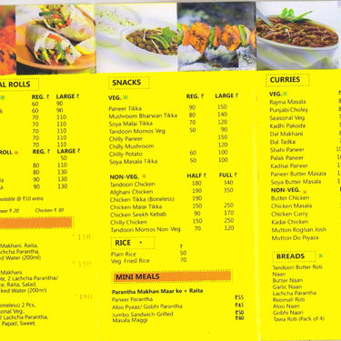 Rotiwala Menu, Menu for Rotiwala Connaught Place (CP), Central Delhi ...