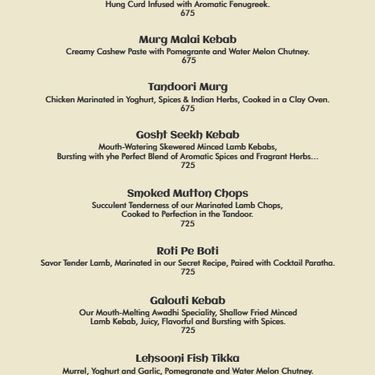Menu Photo