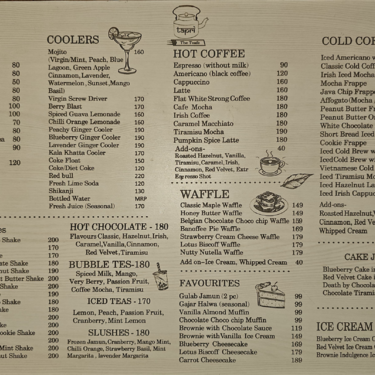 Menu Photo