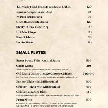 Menu Photo