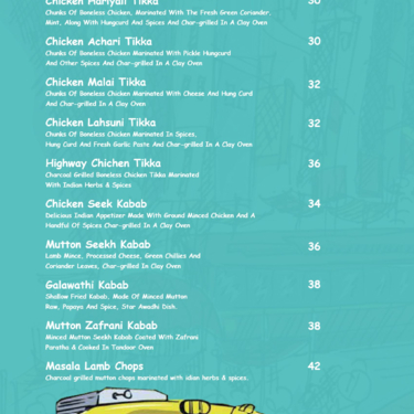 Menu Photo