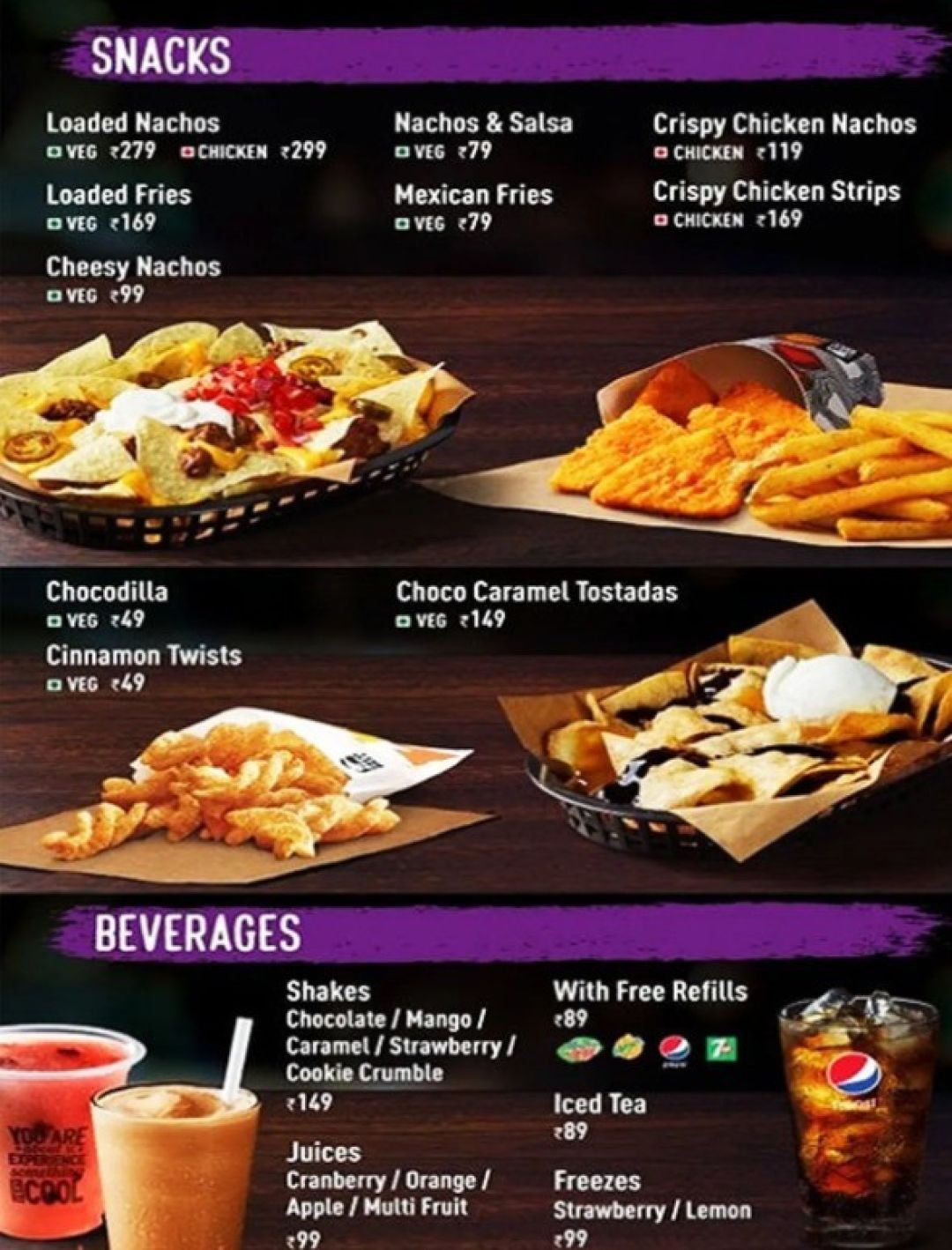 Taco Bell Menu, Menu for Taco Bell, Cyber Hub, Gurgaon, Delhi NCR