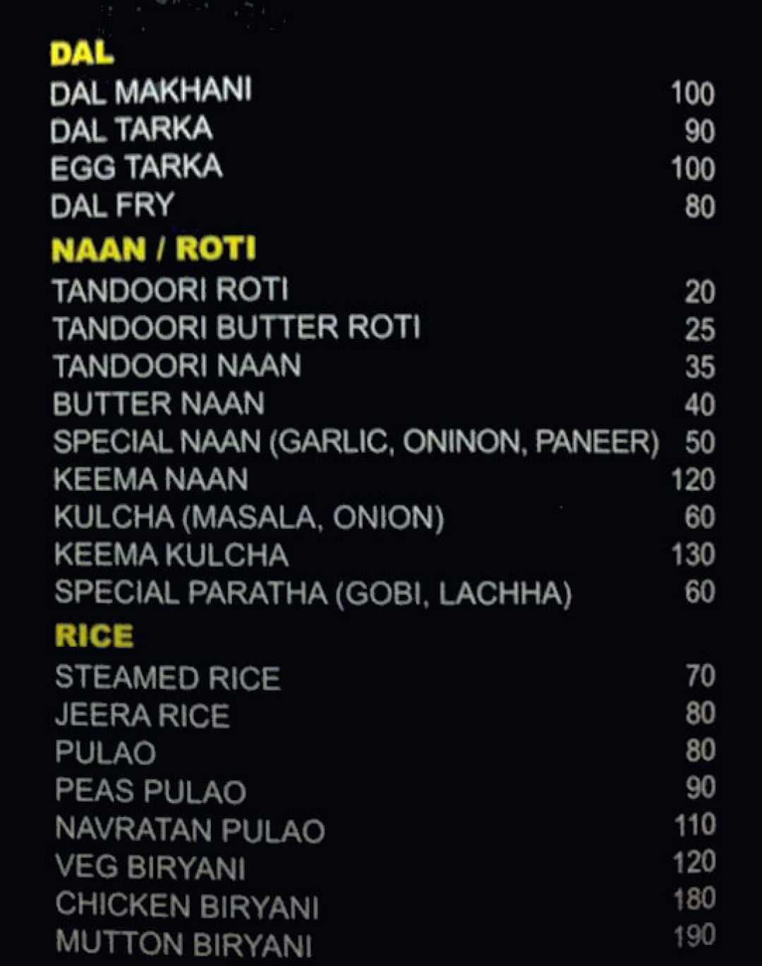 Spice Garden Menu, Menu for Spice Garden, Elgin, Kolkata, Kolkata