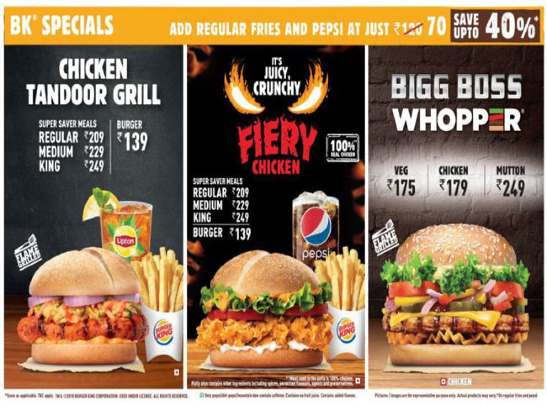 Burger King Menu Uae