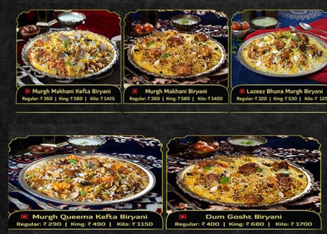 Behrouz biryani store menu