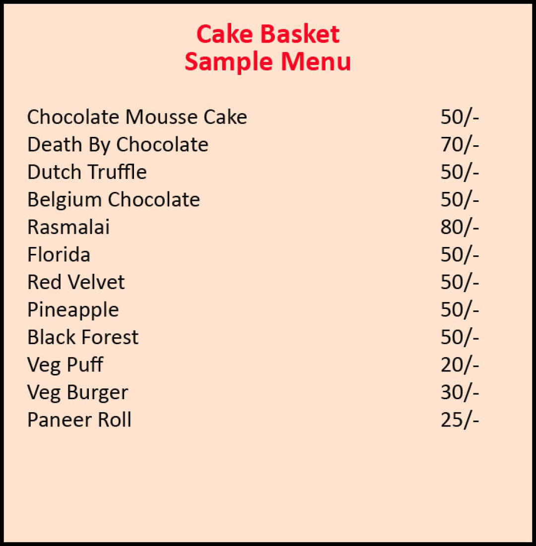 Aggregate more than 75 cake basket menu best