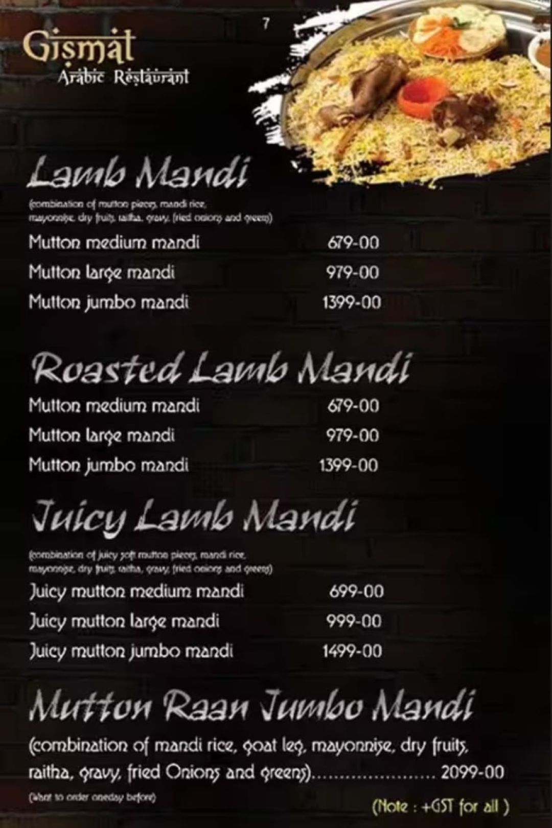 fry master gujranwala menu