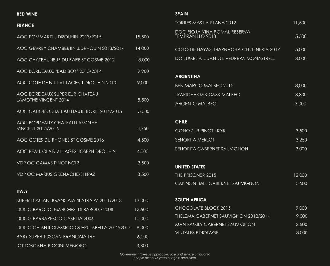 Baluchi Menu, Menu for Baluchi , The Lalit, New Delhi, Delhi NCR