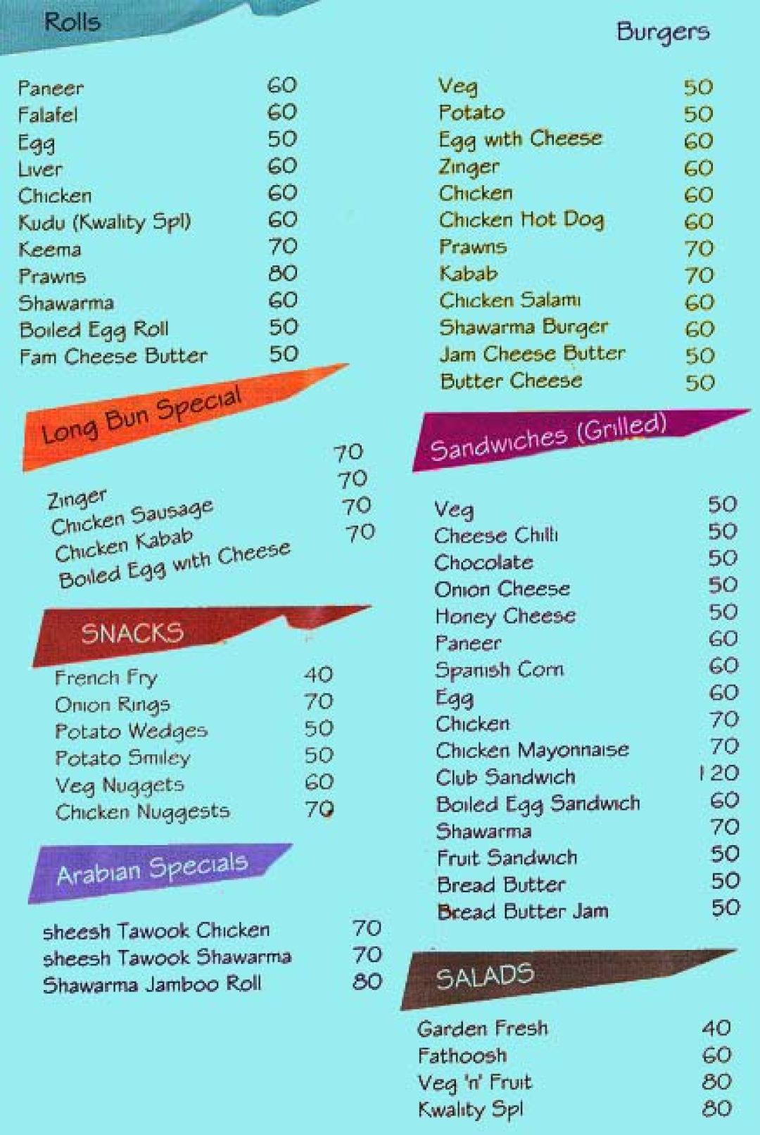 Cafe Kwality Menu, Menu for Cafe Kwality, New BEL Road, North Bengaluru ...