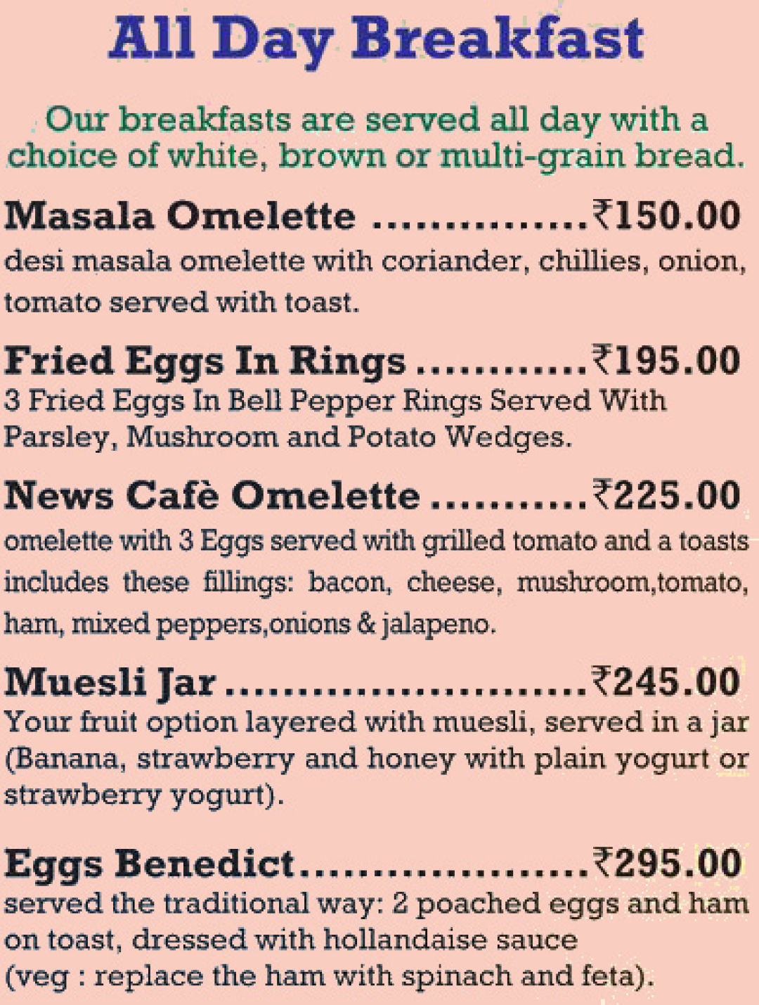 city news cafe menu