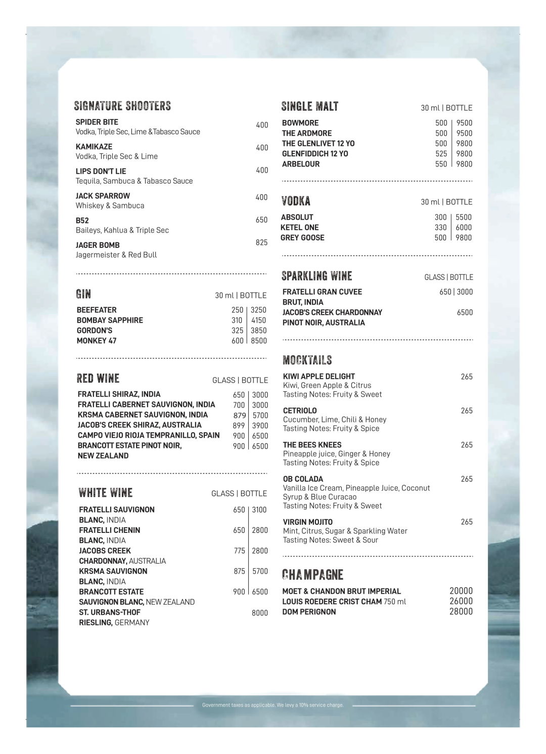 The Hoppery Menu, Menu for The Hoppery, Jubilee Hills, Hyderabad, Hyderabad