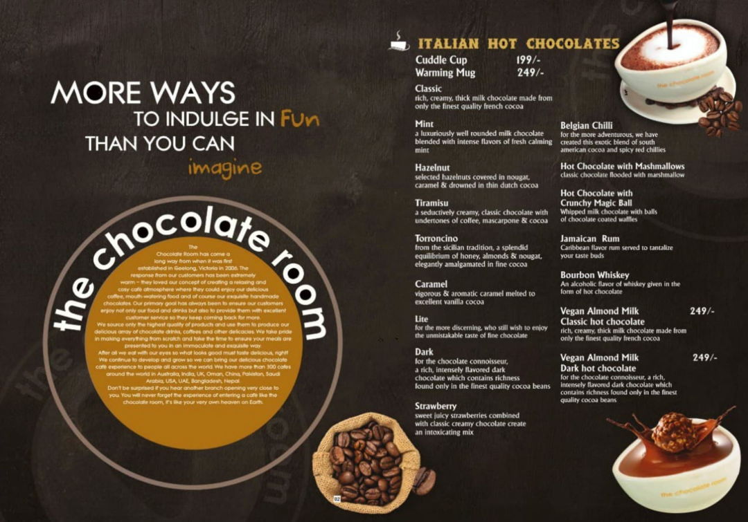 The Chocolate Room Menu, Menu for The Chocolate Room, Phase 5, Mohali ...