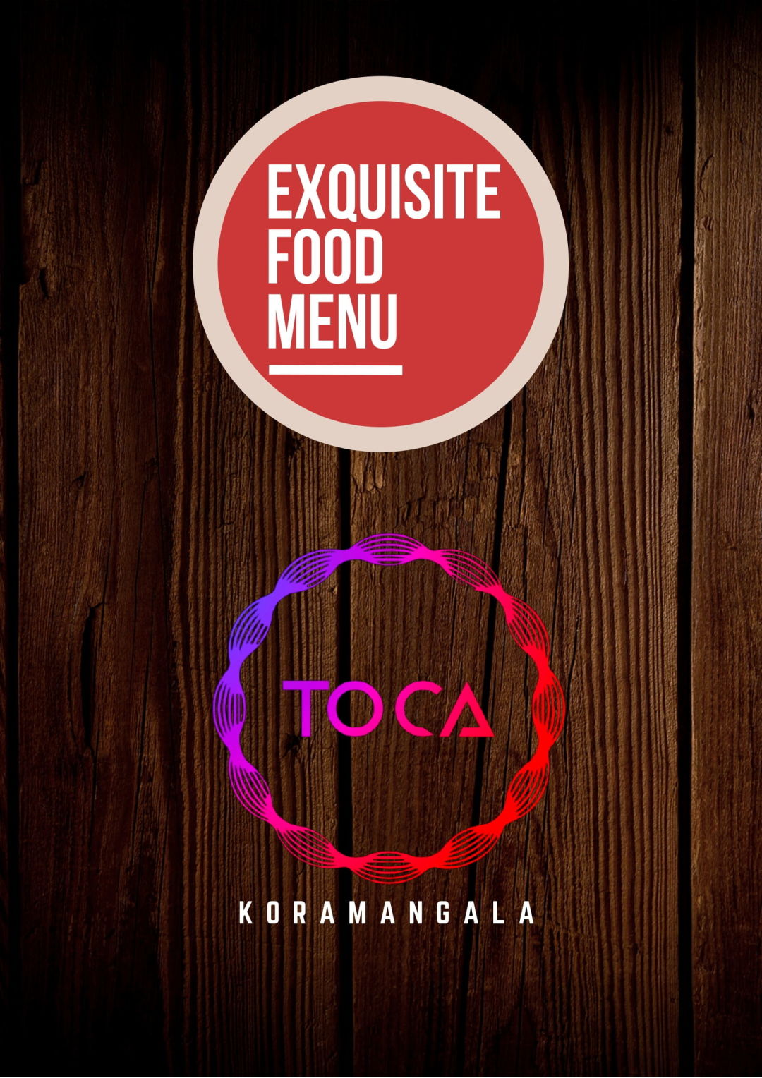 Toca Menu, Menu For Toca, Koramangala, South Bengaluru, Bengaluru