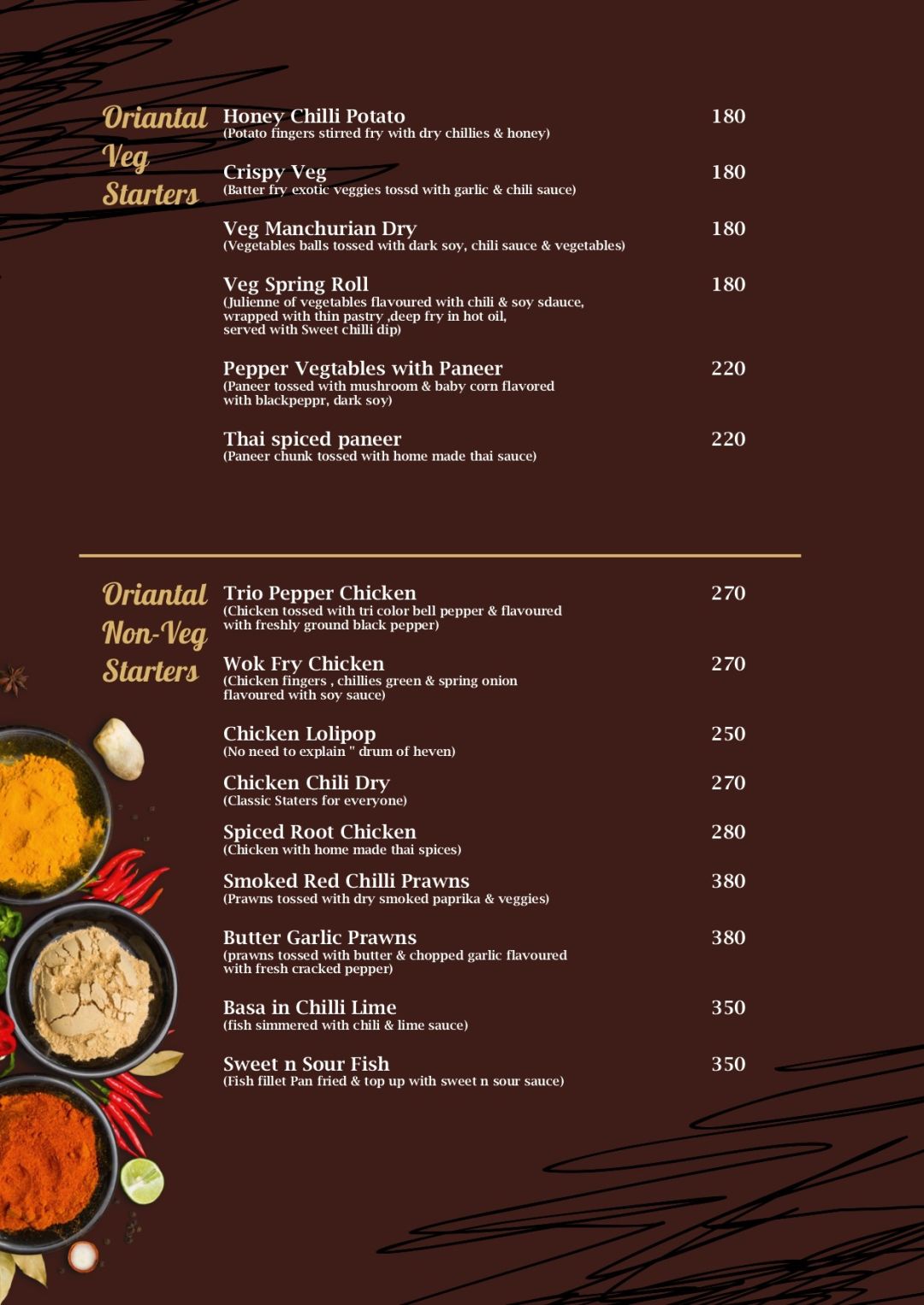 Spice Roots Menu, Menu for Spice Roots, Bavdhan, Pune, Pune