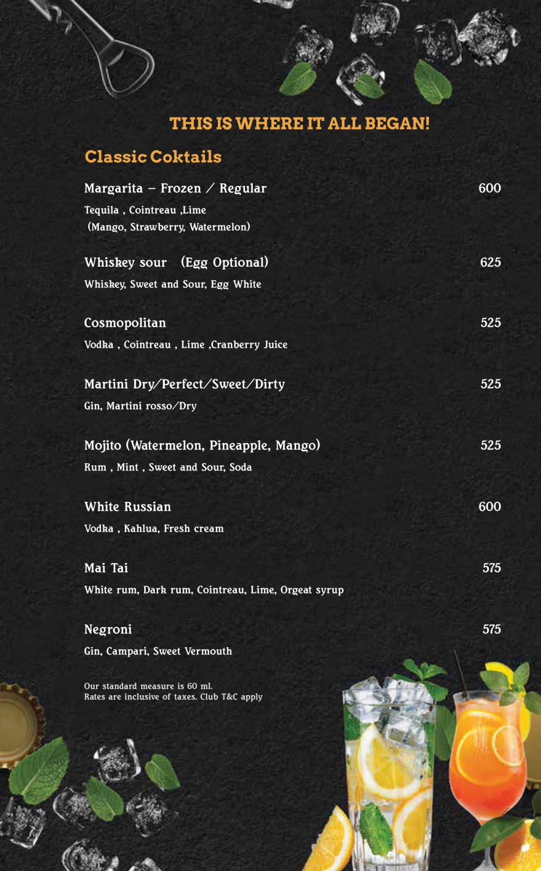 Big Bull Lounge Menu, Menu for Big Bull Lounge, Nandanam, Chennai, Chennai