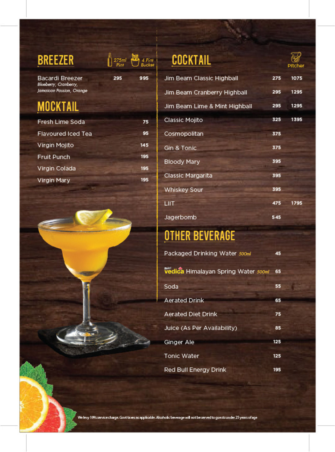 The Beer Cafe Menu, Menu for The Beer Cafe, Leo Fort Hotel, Jalandhar ...