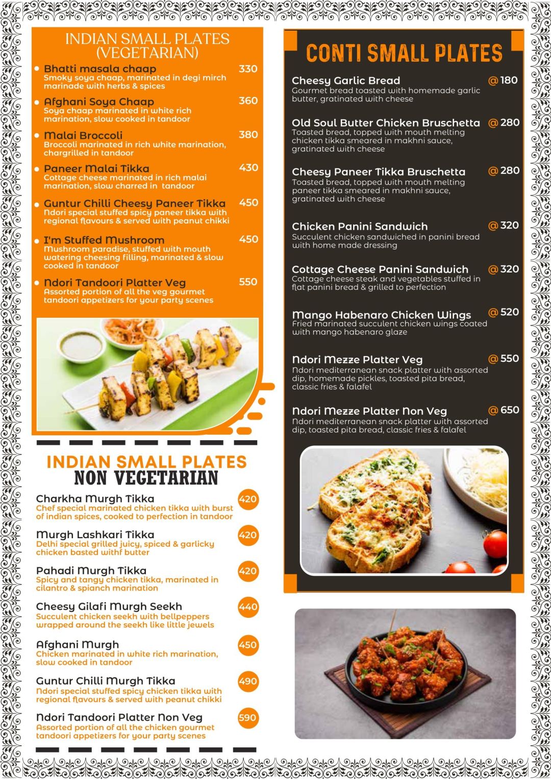 Ndori Strabe Menu, Menu for Ndori Strabe, Sector 104, Noida, Delhi NCR