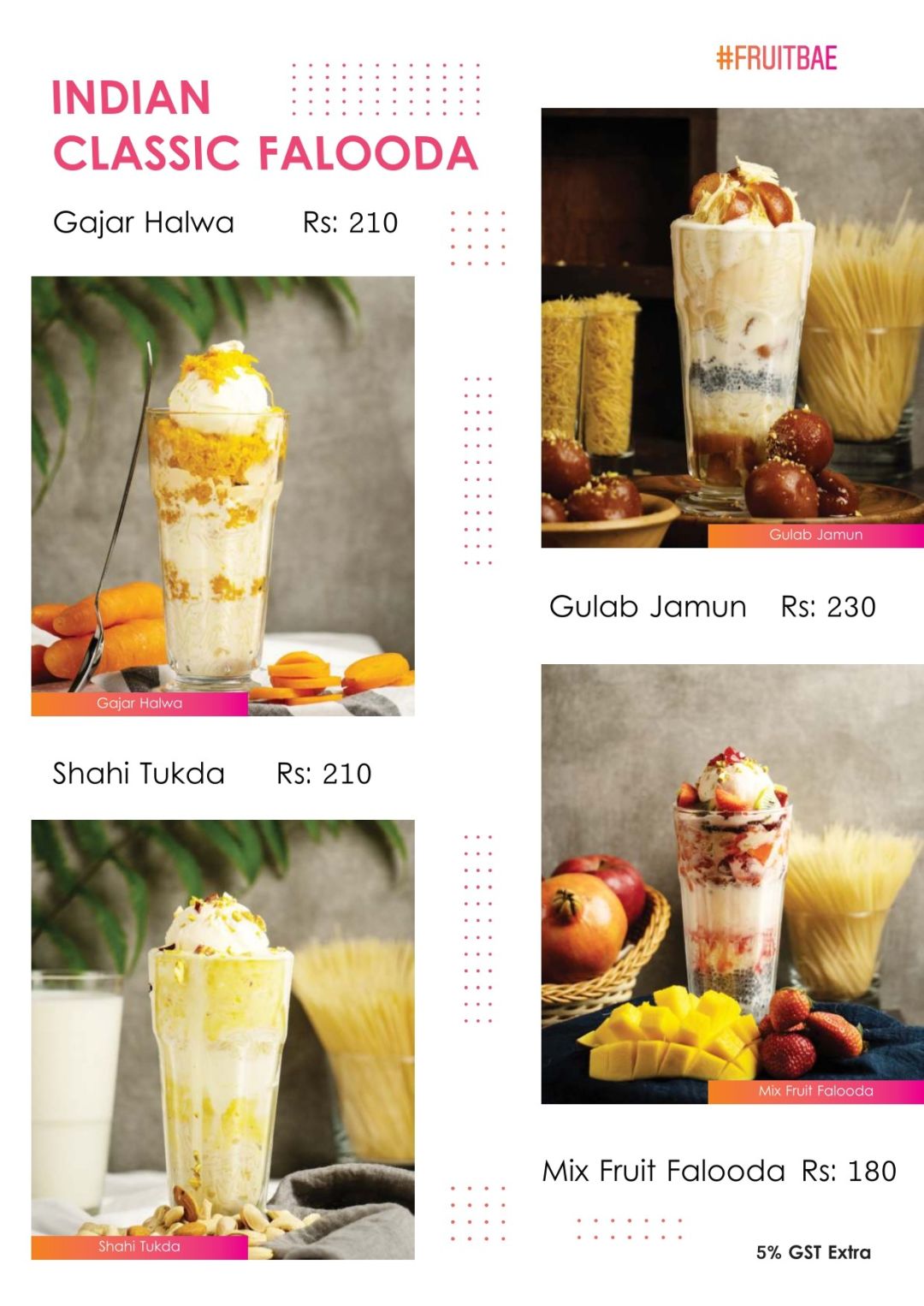 Fruit Bae Menu, Menu for Fruit Bae, Lulu Mall, Edappally, Kochi, Kochi