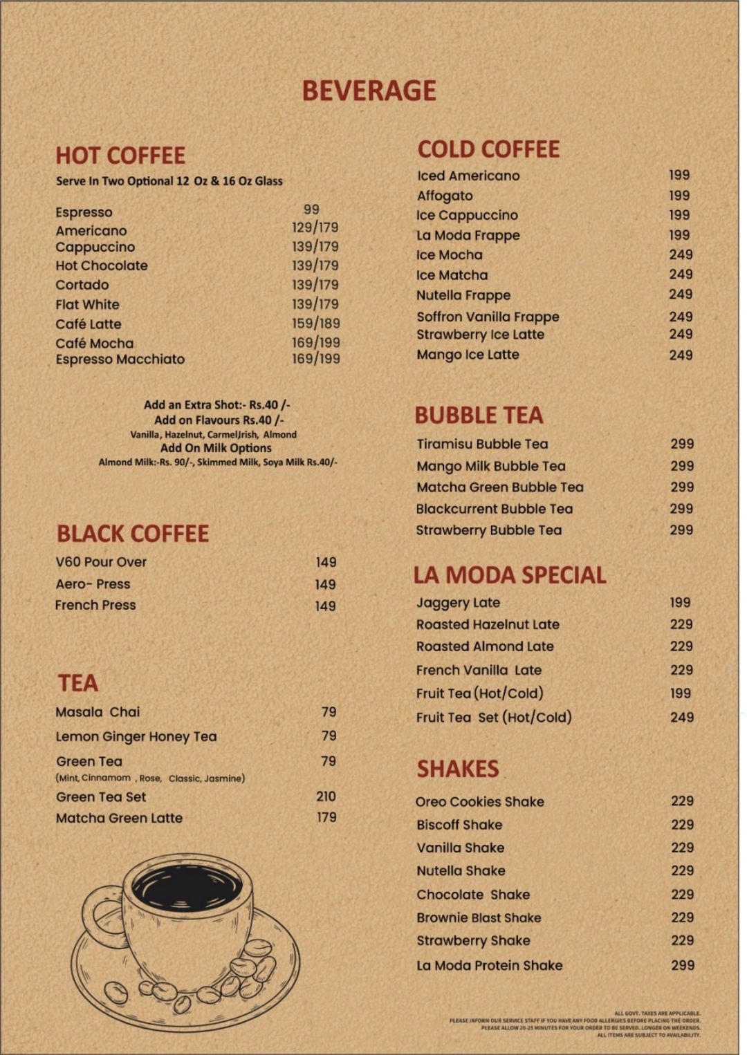 Zoca Cafe Menu, Menu for Zoca Cafe, Sahibzada Ajit Singh Nagar, Mohali ...