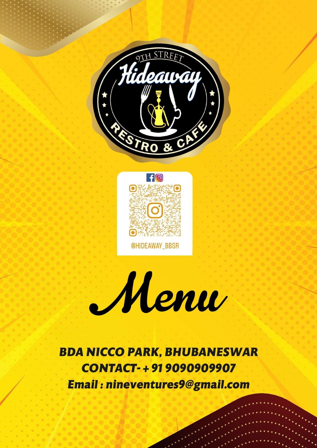 Hideaway Menu, Menu for Hideaway , Madhusudan Nagar, Bhubaneswar ...