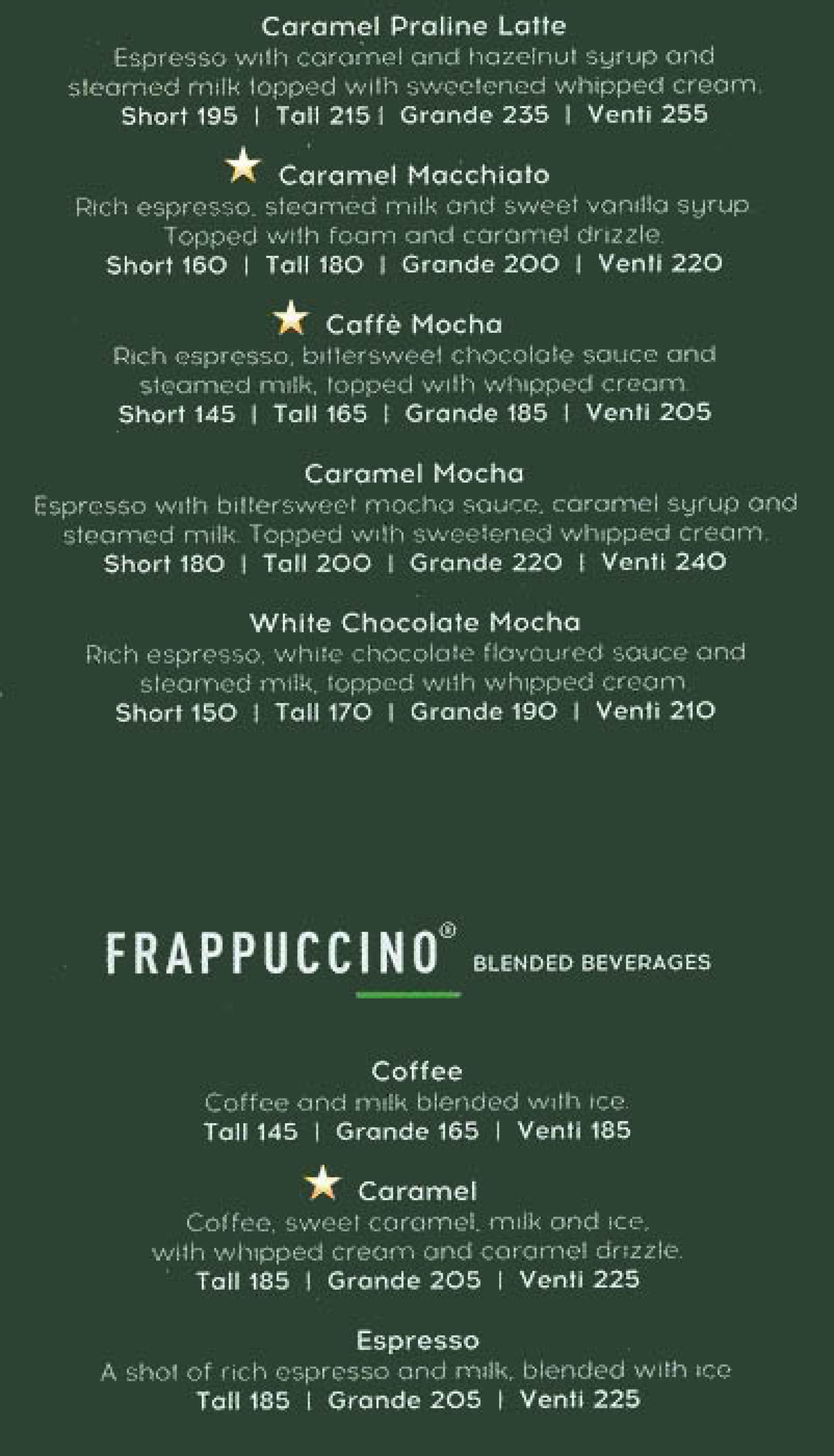 menu of starbucks coffee, viviana mall, majiwada, mumbai | eazydiner