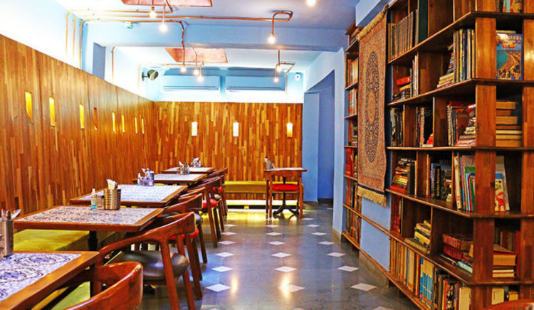 Enjoy fantastic Middle Eastern cuisine and unwind while reading at this serene spot